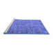 Sideview of Machine Washable Oriental Blue Industrial Rug, wshurb1544blu