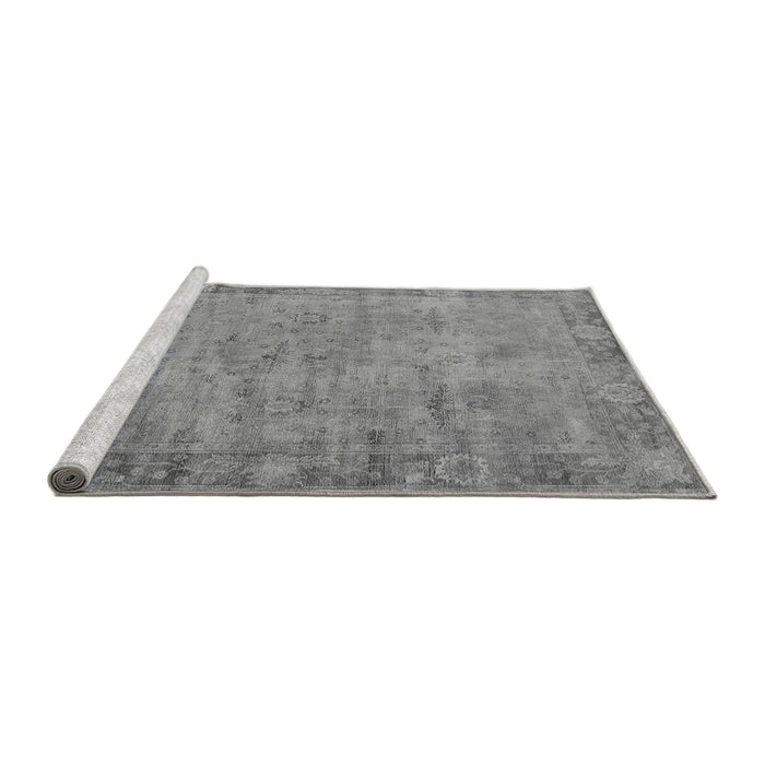 Sideview of Machine Washable Oriental Gray Industrial Rug, wshurb1544gry