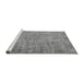 Sideview of Machine Washable Oriental Gray Industrial Rug, wshurb1544gry