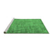 Sideview of Machine Washable Oriental Emerald Green Industrial Area Rugs, wshurb1544emgrn