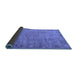 Sideview of Oriental Blue Industrial Rug, urb1544blu