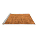 Sideview of Machine Washable Oriental Orange Industrial Area Rugs, wshurb1544org