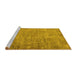 Sideview of Machine Washable Oriental Yellow Industrial Rug, wshurb1544yw