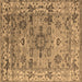 Square Oriental Brown Industrial Rug, urb1545brn