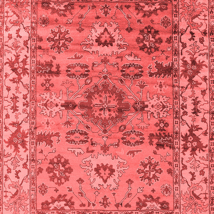 Machine Washable Oriental Red Industrial Rug, wshurb1545red