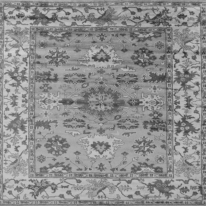 Square Machine Washable Oriental Gray Industrial Rug, wshurb1545gry