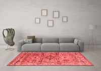 Machine Washable Oriental Red Industrial Rug, wshurb1545red