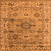 Square Oriental Orange Industrial Rug, urb1545org