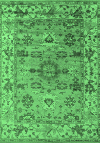 Oriental Emerald Green Industrial Rug, urb1545emgrn