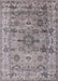 Mid-Century Modern Silver Pink Oriental Rug, urb1545