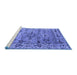 Sideview of Machine Washable Oriental Blue Industrial Rug, wshurb1545blu