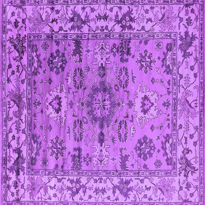 Square Machine Washable Oriental Purple Industrial Area Rugs, wshurb1545pur