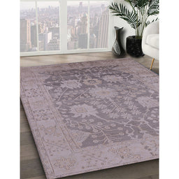Machine Washable Industrial Modern Rose Dust Purple Rug in a Family Room, wshurb1546