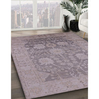 Mid-Century Modern Rose Purple Oriental Rug, urb1546