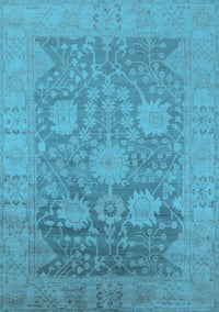 Oriental Light Blue Industrial Rug, urb1546lblu