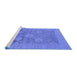 Sideview of Machine Washable Oriental Blue Industrial Rug, wshurb1546blu