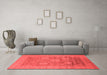 Industrial Red Washable Rugs