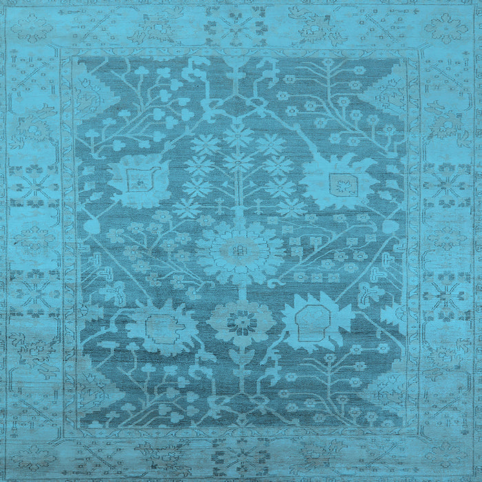 Square Oriental Light Blue Industrial Rug, urb1546lblu