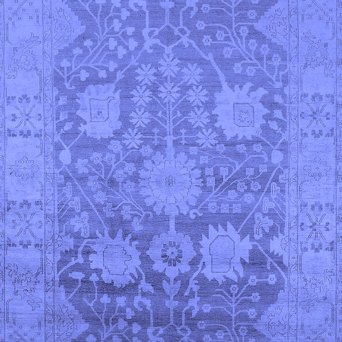 Machine Washable Oriental Blue Industrial Rug, wshurb1546blu