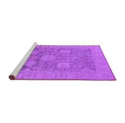 Sideview of Machine Washable Oriental Purple Industrial Area Rugs, wshurb1546pur