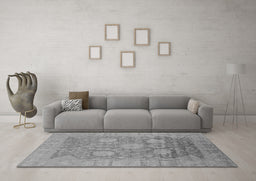 Machine Washable Oriental Gray Industrial Rug in a Living Room,, wshurb1546gry
