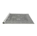 Sideview of Machine Washable Oriental Gray Industrial Rug, wshurb1546gry