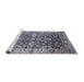 Sideview of Machine Washable Industrial Modern Dark Gray Rug, wshurb1547