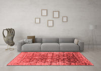 Machine Washable Oriental Red Industrial Rug, wshurb1547red