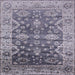 Square Machine Washable Industrial Modern Dark Gray Rug, wshurb1547