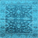 Square Oriental Light Blue Industrial Rug, urb1547lblu