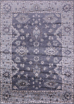 Mid-Century Modern Dark Gray Oriental Rug, urb1547