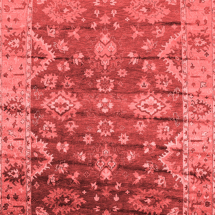 Machine Washable Oriental Red Industrial Rug, wshurb1547red