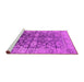 Sideview of Machine Washable Oriental Pink Industrial Rug, wshurb1547pnk