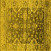 Square Oriental Yellow Industrial Rug, urb1547yw