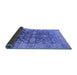 Sideview of Oriental Blue Industrial Rug, urb1547blu