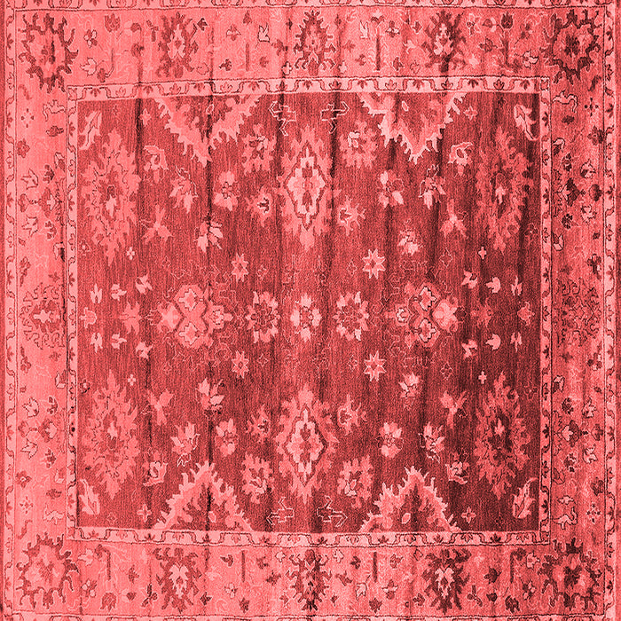 Machine Washable Oriental Red Industrial Rug, wshurb1547red