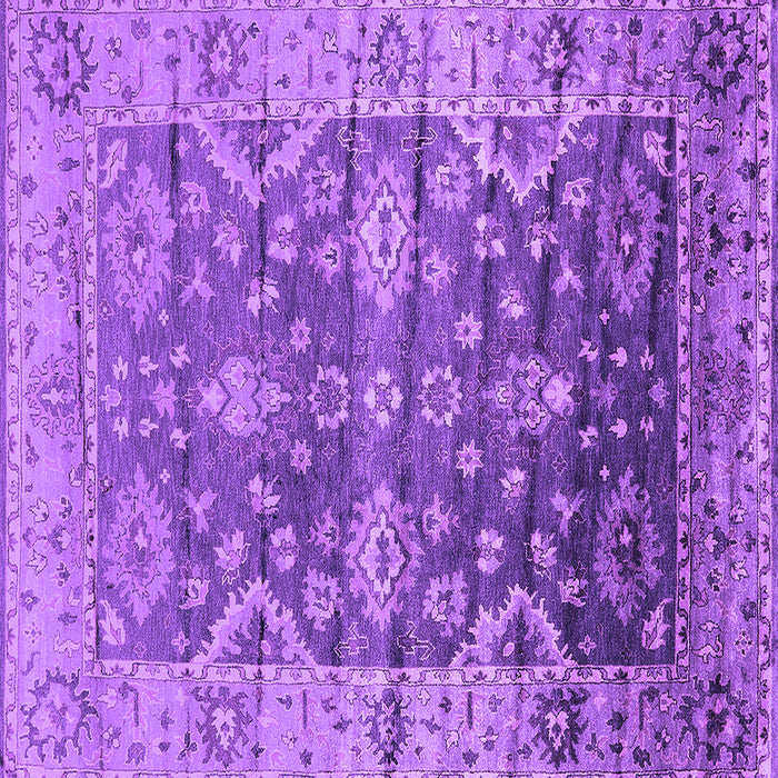 Square Machine Washable Oriental Purple Industrial Area Rugs, wshurb1547pur