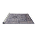 Sideview of Machine Washable Industrial Modern Viola Purple Rug, wshurb1548