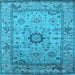 Square Oriental Light Blue Industrial Rug, urb1548lblu