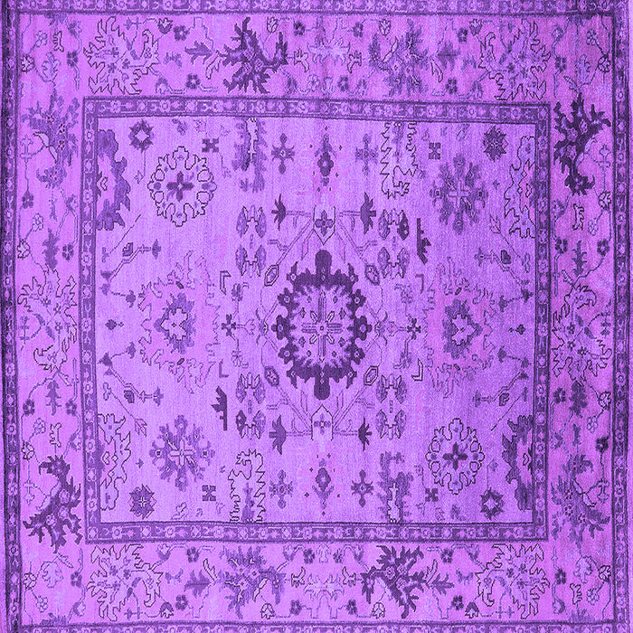 Square Machine Washable Oriental Purple Industrial Area Rugs, wshurb1548pur