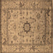 Square Oriental Brown Industrial Rug, urb1548brn