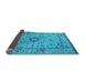 Sideview of Oriental Light Blue Industrial Rug, urb1548lblu