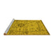 Sideview of Machine Washable Oriental Yellow Industrial Rug, wshurb1548yw