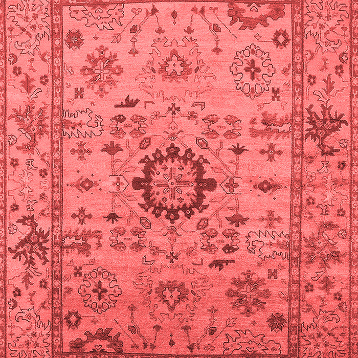 Machine Washable Oriental Red Industrial Rug, wshurb1548red