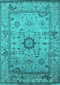 Oriental Turquoise Industrial Rug, urb1548turq