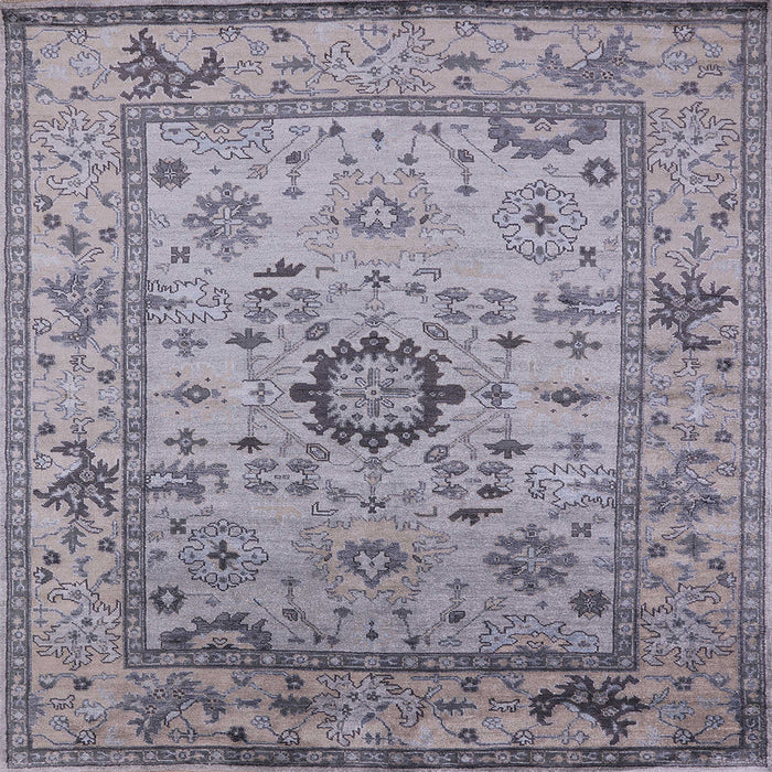 Square Mid-Century Modern Purple Oriental Rug, urb1548