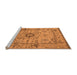 Sideview of Machine Washable Oriental Orange Industrial Area Rugs, wshurb1548org