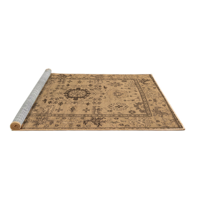 Sideview of Machine Washable Oriental Brown Industrial Rug, wshurb1548brn