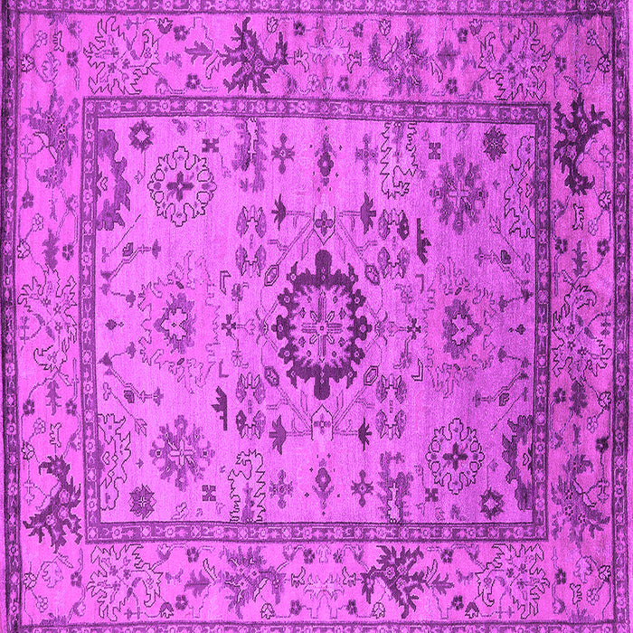 Square Machine Washable Oriental Pink Industrial Rug, wshurb1548pnk