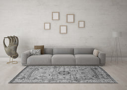 Machine Washable Oriental Gray Industrial Rug in a Living Room,, wshurb1548gry